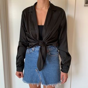 Satin crop top